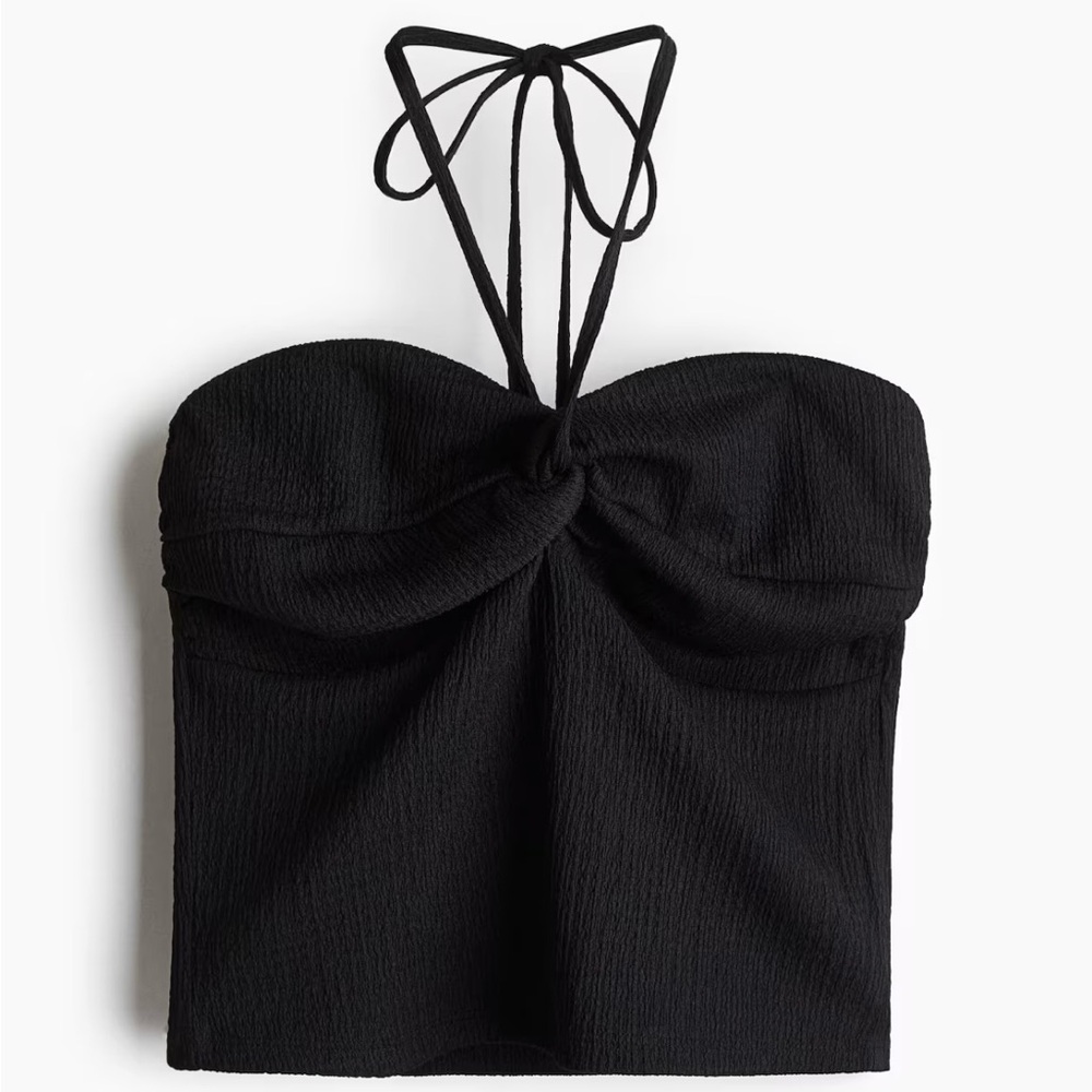 H&M Black Strapless Halterneck Women's Top